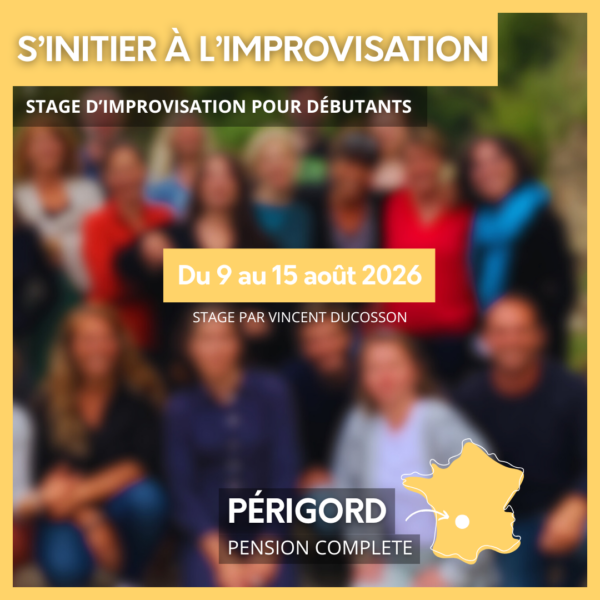 Stage théâtre improvisation 9 aout 2026