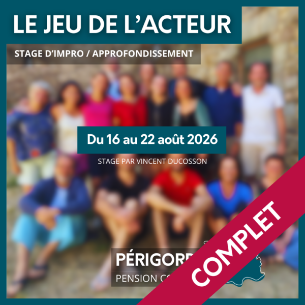 Stage le jeu de l'acteur aout 2026